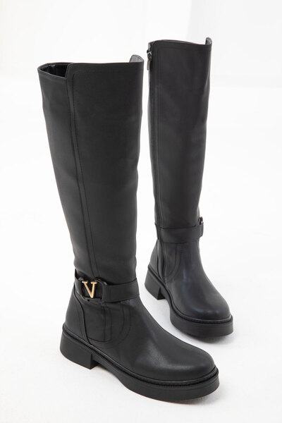 SOHO Dámské černé kozačky - model 19944