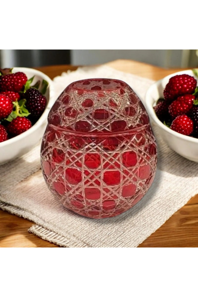 AYZ HOME Kesme Kristal Cam Peçetelik Ve Çöplüğü.