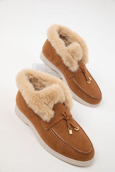 SOHO Tan Suede Dámské boty - 19966 Model Bootie