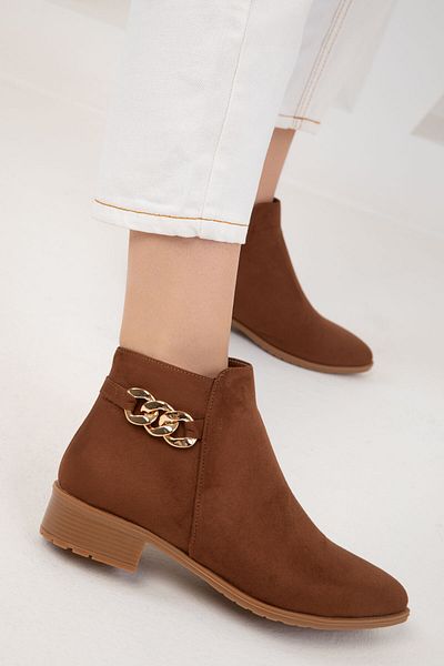 SOHO Tan Suede Women's Boots & Booties 16536