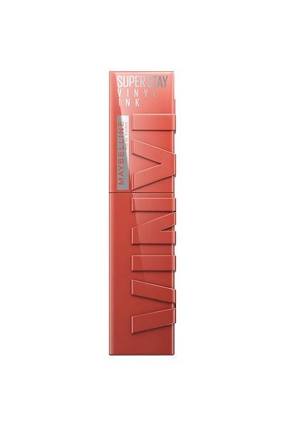 Maybelline New York Super Stay Nudes - Vinyl Ink Gloss Lipstick, Longwear, Transfer Proof, Keen