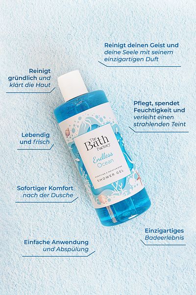 THE BATH FACTORY Moisturizing and Nourishing Ocean Flavored Shower Gel 400 ML