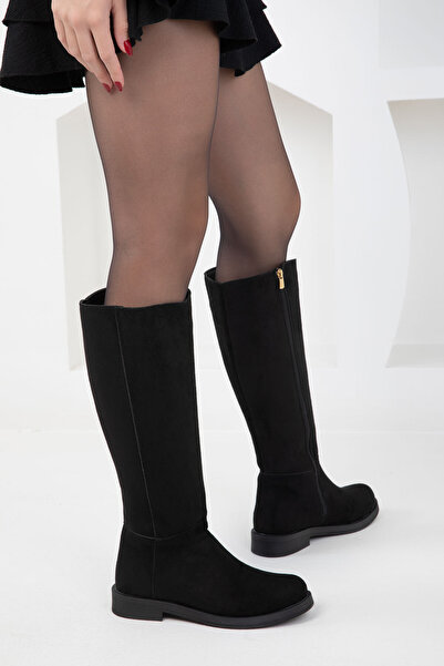 SOHO Černé semišové dámské boty 17515