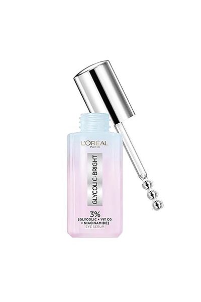 L'Oreal Paris سيروم العيون جليكوليك برايت *3% [حمض الجليكوليك + فيتامين سي جي + النياسيناميد] - 20 مل