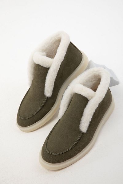 SOHO Khakifarbene Wildleder-Damenstiefel – Modell 19786 Bootie