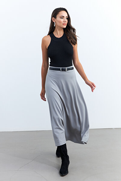Cool & Sexy Light Gray Women's Bell Skirt - Lon3005