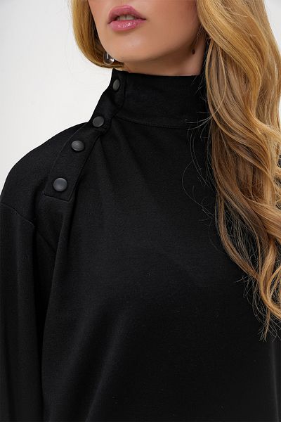 Trend Alaçatı Stili Women's Black Stand Collar Blouse and Trousers Set Alc-X13118
