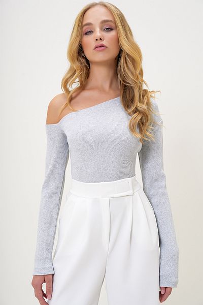 Trend Alaçatı Stili One Shoulder Grimelange Camisole-Bluse mit U-Boot-Ausschnitt – ALC-X13068