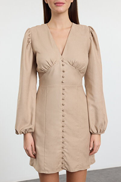 Trendyol Collection Μίνι υφαντό φόρεμα Straight Gemstone - TWOAW24EL00583