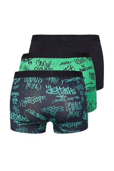 Trendyol Collection 3 Συσκευασία Βαμβακερά μπόξερ με σχέδια - TMNAW25BX00010