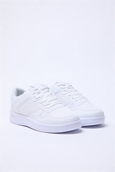 TRENDYOL SHOES Pánské tenisky - Bílé šněrovací Takaw25sn00034