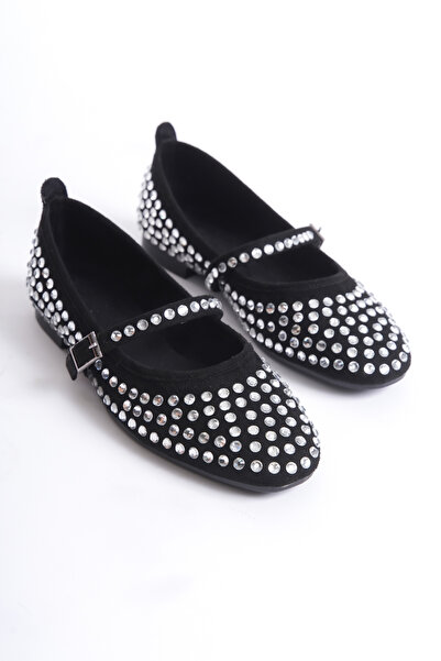 Şenpa Gümüş Taşlı Kadın Günlük Babet Ayakkabı