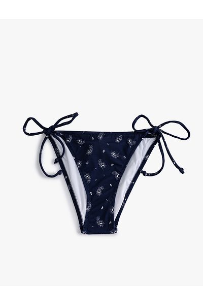 Koton Bikinihose mit Schalkragen und gefüttertem String