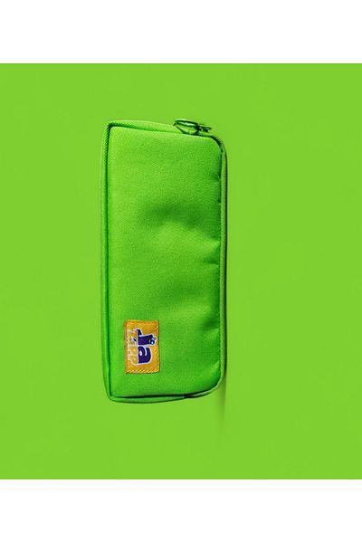 GLANCE Jazipp Premium Double Compartment Pencil Case Pen Bag Green 22X12X4Cm