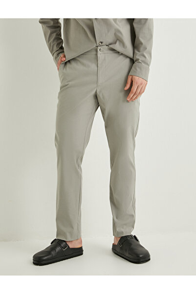Koton Kumaş Pantolon Düğmeli Chino Cep Detaylı