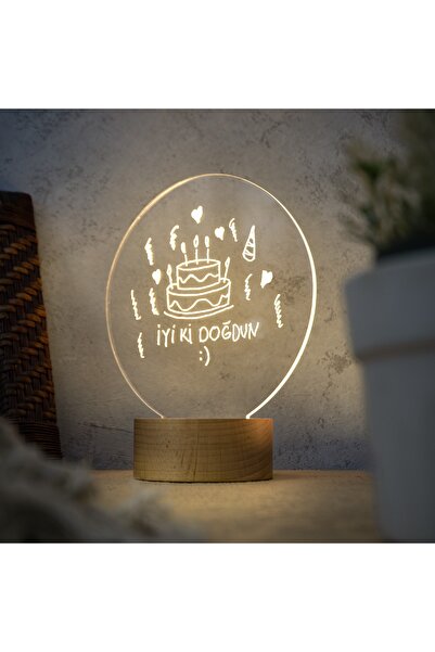 BY-LAMP Kalemli Yazılabilir 7 Renk Işıklı LED Mesaj Panosu Gece Lambası