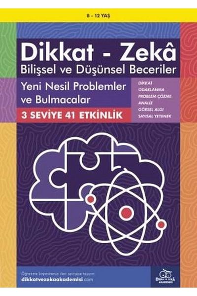Timaş Yayınları New Generation Problems and Puzzles (8-12 Years) - Attention Intelligence