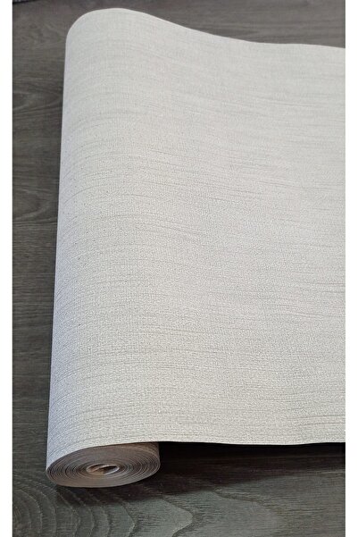 Oskar Açık Gri Desenli Duvar Kağıdı 5m2 Simli sade duvar kağıdı, 53 x 1000