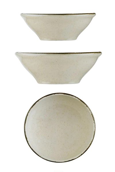 Kütahya Porselen Pearl Bowl Greenery Bowl - 24 cm and 20 cm Salad Bowl, Set of 2
