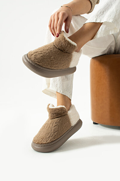 Moda Devrin Mink Winter Slippers Balcony Garden Home Boots