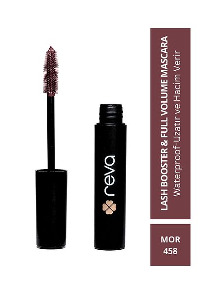 REVA Lash Booster & Full Volume Color Mascara Prune-Full Volume & Lengthening Color Mascara Purple 458