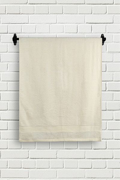 Arelina Textile Bamboo Pearl Border Ecru 70x150 Bath Towel