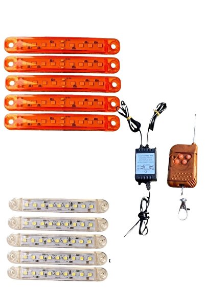 E.K.Tuning Uzaktan Kumandalı 9 Ledli 10 Adet Parmak Led Turuncu Beyaz- Kırmız...