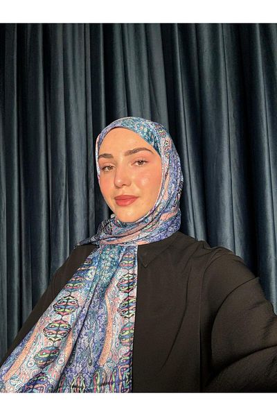 Modakaşmir شال حريري بنمط عرقي