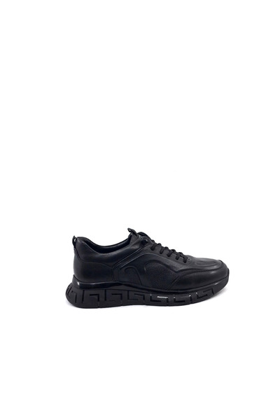 Voyager 6706 Ανδρικά παπούτσια casual από γνήσιο δέρμα μαύρο