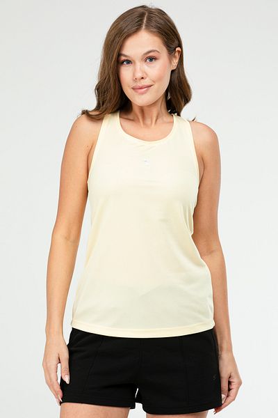 speedlife Tricou galben obișnuit, simplu, micro deschis, fără mâneci, pentru femei SF0709