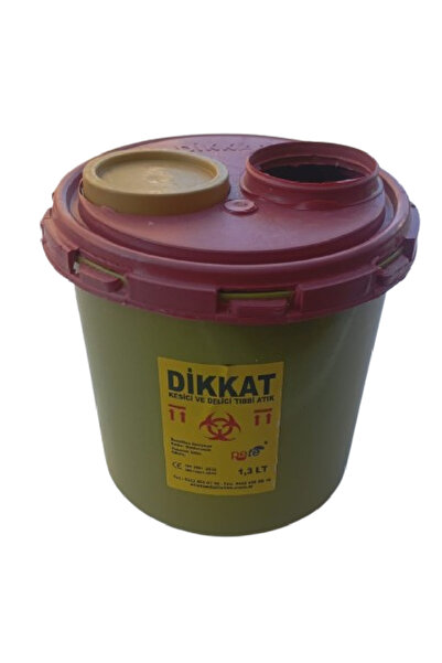 ALMİNA 15Pcs Cutter and Piercer Medical Infected Waste Bin 1.3 Lt