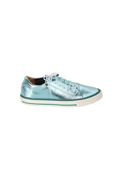 NOOSY Γυναικείο Sneaker από Γνήσιο Δερμάτινο Μεταλλικό Water Green