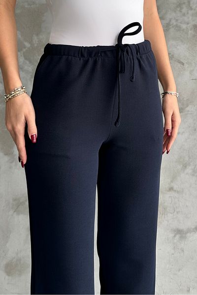 macharel jeans High Waist Pocket Women's Straight Fit Fabric Trousers