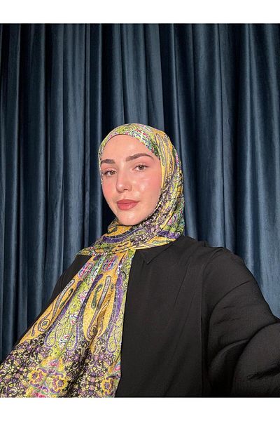 Modakaşmir Ethnic Patterned Silky Shawl