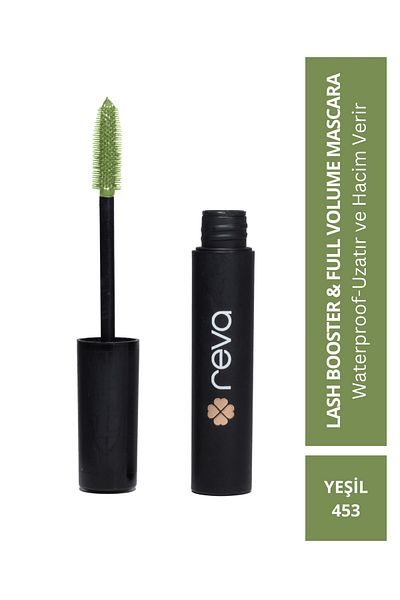 REVA Green Lash Booster and Full Volume Mascara - Colorful with Extension, 453 Model