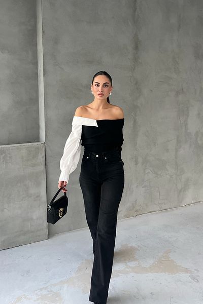 Seda Yalçın Atelier Pulover de tricotaj cu design negru