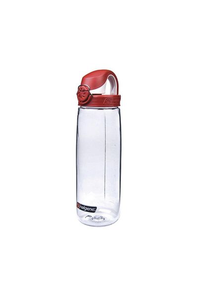 NALGENE قارورة حمراء شفافة سعة 24 أونصة