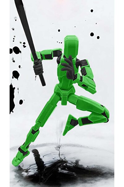 Suelo Butik Titan 13 Yeşil Siyah Tüm Eklemleri Hareketli Robot Dummy Aksiyon ...