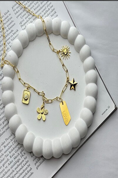 DEMOKAN المرأة الصلب قلادة لوحة الحب زهرة الشمس سحر قلادة