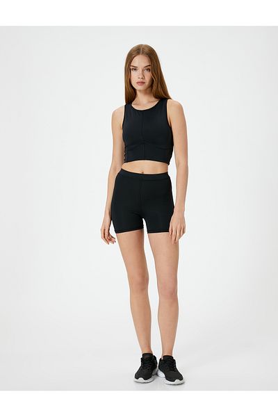 Koton Kurze Sport-Leggings mit normaler Taille und schmaler Passform