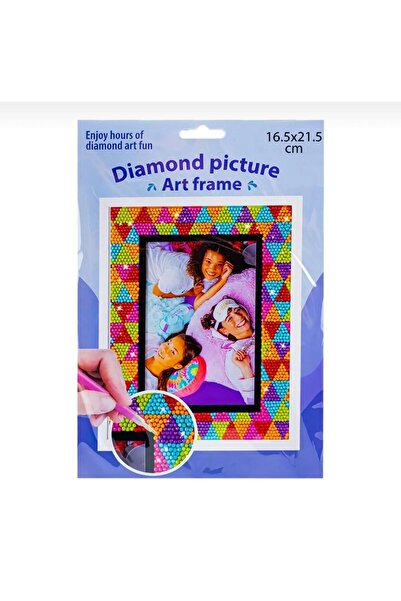 Genel Markalar 5D Elmas Taş İşleme Kiti 16.5x21.5 cm Resim Çerçevesi Geometrik Desen