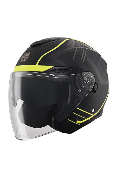 Scoyco OF669 Yarım Açık Camlı ( Çenesiz ) - Güneş Vizörlü ( Gözlüklü ) Motorsiklet Kaskı ( DOT-CE ) CAVALRY