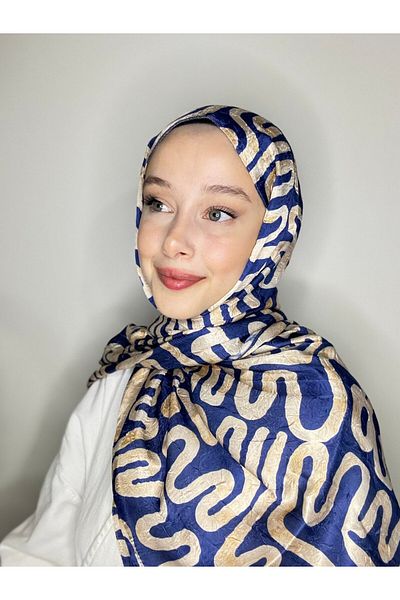 Modakaşmir شال من الخيزران اللامع بنمط مموج تجريدي