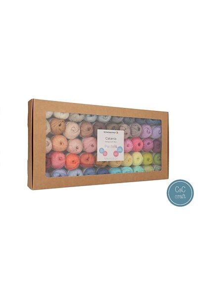 Schachenmayr Catania Amigurumi Ball Set Pastel Colors (50 Pieces 20Gr Balls)