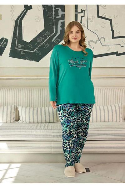 Aydoğan Women's Thermal Plus Size Pajama Set