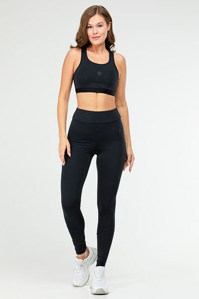 speedlife Set de jambiere triple fără mâneci pentru femei, albastru bleumarin, slim fit, uni, cu decolteu, SB0799