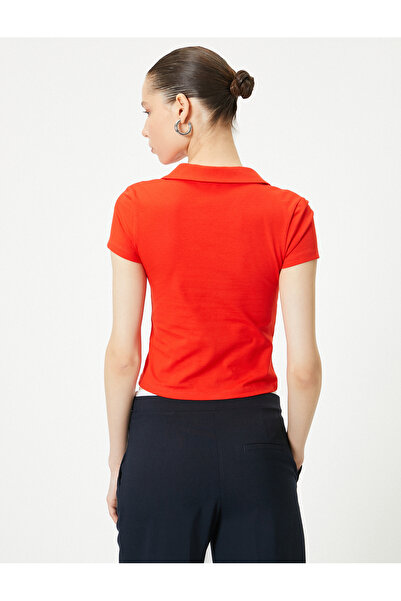 Koton Cipzáras Polo póló rövid ujjú, vékony szabású