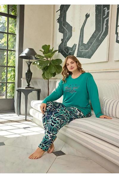 Aydoğan Women's Thermal Plus Size Pajama Set