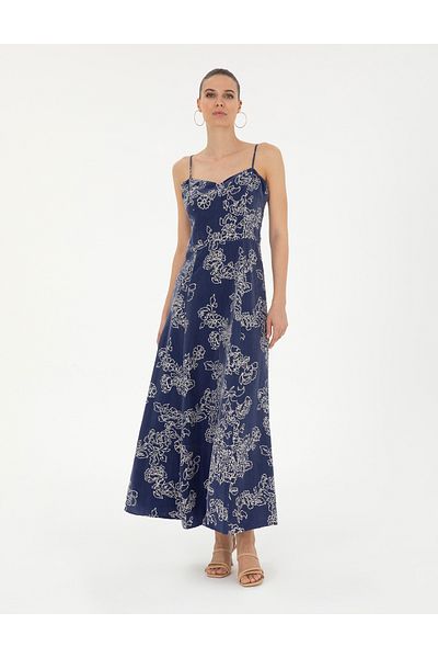 Pierre Cardin Navy Blue Cupro Comfort Fit Woven Dress 50283467-Vr033