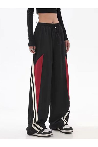 DEEFWEAR Y2K Black Parachute Trousers Tracksuit